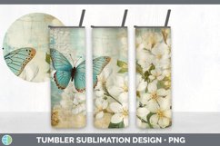 Vintage Jasmine Flowers Tumbler | Sublimation 20 oz Skinny T Product Image 4