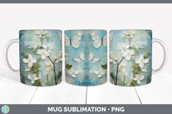 Vintage Snowdrop Flowers Mug Wrap | Sublimation Coffee Cup D Product Image 1
