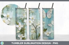 Vintage Snowdrop Flowers Tumbler | Sublimation 20 oz Skinny Product Image 2
