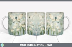Vintage Snowdrop Flowers Mug Wrap | Sublimation Coffee Cup D Product Image 3