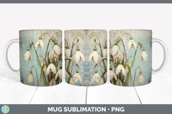 Vintage Snowdrop Flowers Mug Wrap | Sublimation Coffee Cup D Product Image 4