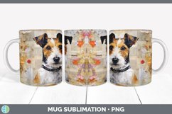Vintage Fox Terrier Dog Mug Wrap | Sublimation Coffee Cup De Product Image 3
