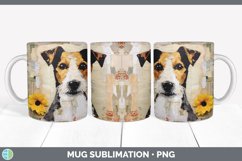 Vintage Fox Terrier Dog Mug Wrap | Sublimation Coffee Cup De Product Image 4