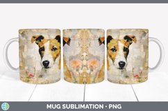 Vintage Fox Terrier Dog Mug Wrap | Sublimation Coffee Cup De Product Image 5
