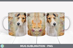 Vintage Fox Terrier Dog Mug Wrap | Sublimation Coffee Cup De Product Image 6