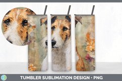 Vintage Fox Terrier Dog Tumbler | Sublimation 20 oz Skinny T Product Image 6