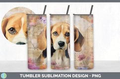 Vintage Beagle Dog Tumbler | Sublimation 20 oz Skinny Tumble Product Image 3