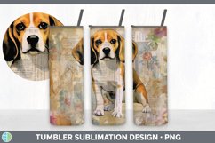 Vintage Beagle Dog Tumbler | Sublimation 20 oz Skinny Tumble Product Image 4