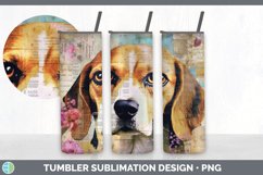 Vintage Beagle Dog Tumbler | Sublimation 20 oz Skinny Tumble Product Image 5