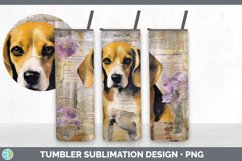 Vintage Beagle Dog Tumbler | Sublimation 20 oz Skinny Tumble Product Image 7