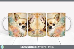 Vintage Chihuahua Dog Mug Wrap | Sublimation Coffee Cup Desi Product Image 3