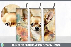 Vintage Chihuahua Dog Tumbler | Sublimation 20 oz Skinny Tum Product Image 3