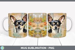Vintage Chihuahua Dog Mug Wrap | Sublimation Coffee Cup Desi Product Image 4