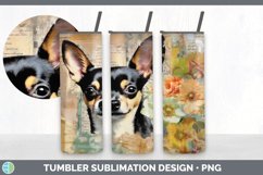 Vintage Chihuahua Dog Tumbler | Sublimation 20 oz Skinny Tum Product Image 4