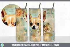 Vintage Chihuahua Dog Tumbler | Sublimation 20 oz Skinny Tum Product Image 5