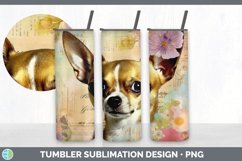 Vintage Chihuahua Dog Tumbler | Sublimation 20 oz Skinny Tum Product Image 6