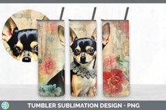 Vintage Chihuahua Dog Tumbler | Sublimation 20 oz Skinny Tum Product Image 7