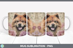 Vintage Chow Chow Dog Mug Wrap | Sublimation Coffee Cup Desi Product Image 2