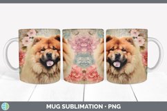 Vintage Chow Chow Dog Mug Wrap | Sublimation Coffee Cup Desi Product Image 3