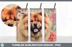 Vintage Chow Chow Dog Tumbler | Sublimation 20 oz Skinny Tum Product Image 3