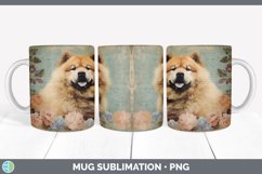 Vintage Chow Chow Dog Mug Wrap | Sublimation Coffee Cup Desi Product Image 5