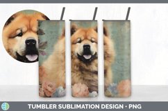 Vintage Chow Chow Dog Tumbler | Sublimation 20 oz Skinny Tum Product Image 5