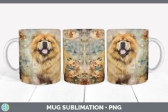 Vintage Chow Chow Dog Mug Wrap | Sublimation Coffee Cup Desi Product Image 6