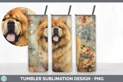 Vintage Chow Chow Dog Tumbler | Sublimation 20 oz Skinny Tum Product Image 6