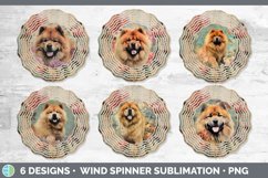 Vintage Chow Chow Dog Wind Spinner | Sublimation Spinner Des Product Image 2