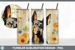 Vintage Doberman Pinscher Dog Tumbler | Sublimation 20 oz Sk Product Image 3