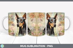 Vintage Doberman Pinscher Dog Mug Wrap | Sublimation Coffee Product Image 4