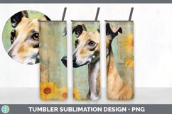 Vintage Greyhound Dog Tumbler | Sublimation 20 oz Skinny Tum Product Image 3