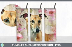 Vintage Greyhound Dog Tumbler | Sublimation 20 oz Skinny Tum Product Image 6