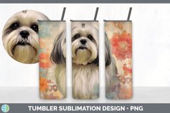 Vintage Lhasa Apso Dog Tumbler | Sublimation 20 oz Skinny Tu Product Image 3
