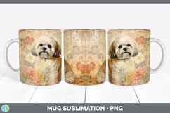Vintage Lhasa Apso Dog Mug Wrap | Sublimation Coffee Cup Des Product Image 4