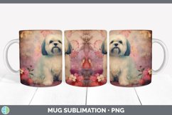 Vintage Lhasa Apso Dog Mug Wrap | Sublimation Coffee Cup Des Product Image 5
