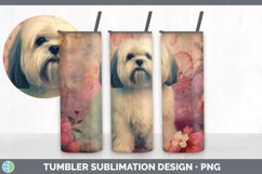 Vintage Lhasa Apso Dog Tumbler | Sublimation 20 oz Skinny Tu Product Image 5