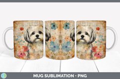 Vintage Lhasa Apso Dog Mug Wrap | Sublimation Coffee Cup Des Product Image 6