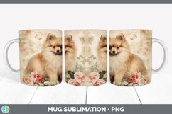 Vintage Pomeranian Dog Mug Wrap | Sublimation Coffee Cup Des Product Image 5