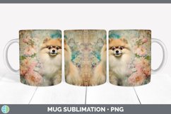 Vintage Pomeranian Dog Mug Wrap | Sublimation Coffee Cup Des Product Image 7