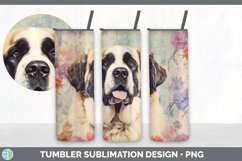 Vintage Saint Bernard Dog Tumbler | Sublimation 20 oz Skinny Product Image 7