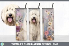 Vintage Sheepdog Dog Tumbler | Sublimation 20 oz Skinny Tumb Product Image 6