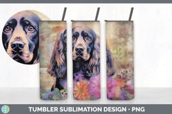Vintage Spaniel Dog Tumbler | Sublimation 20 oz Skinny Tumb Product Image 3