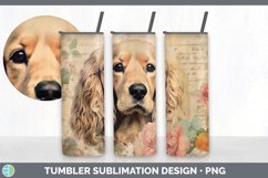 Vintage Spaniel Dog Tumbler | Sublimation 20 oz Skinny Tumb Product Image 7