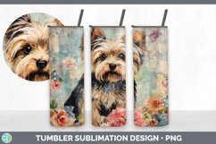 Vintage Yorkshire Terrier Dog Tumbler | Sublimation 20 oz Sk Product Image 4