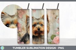 Vintage Yorkshire Terrier Dog Tumbler | Sublimation 20 oz Sk Product Image 5