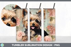 Vintage Yorkshire Terrier Dog Tumbler | Sublimation 20 oz Sk Product Image 6