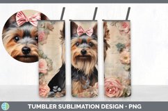 Vintage Yorkshire Terrier Dog Tumbler | Sublimation 20 oz Sk Product Image 7
