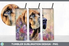 Vintage Bloodhound Dog Tumbler | Sublimation 20 oz Skinny Tu Product Image 3
