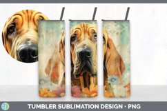 Vintage Bloodhound Dog Tumbler | Sublimation 20 oz Skinny Tu Product Image 4